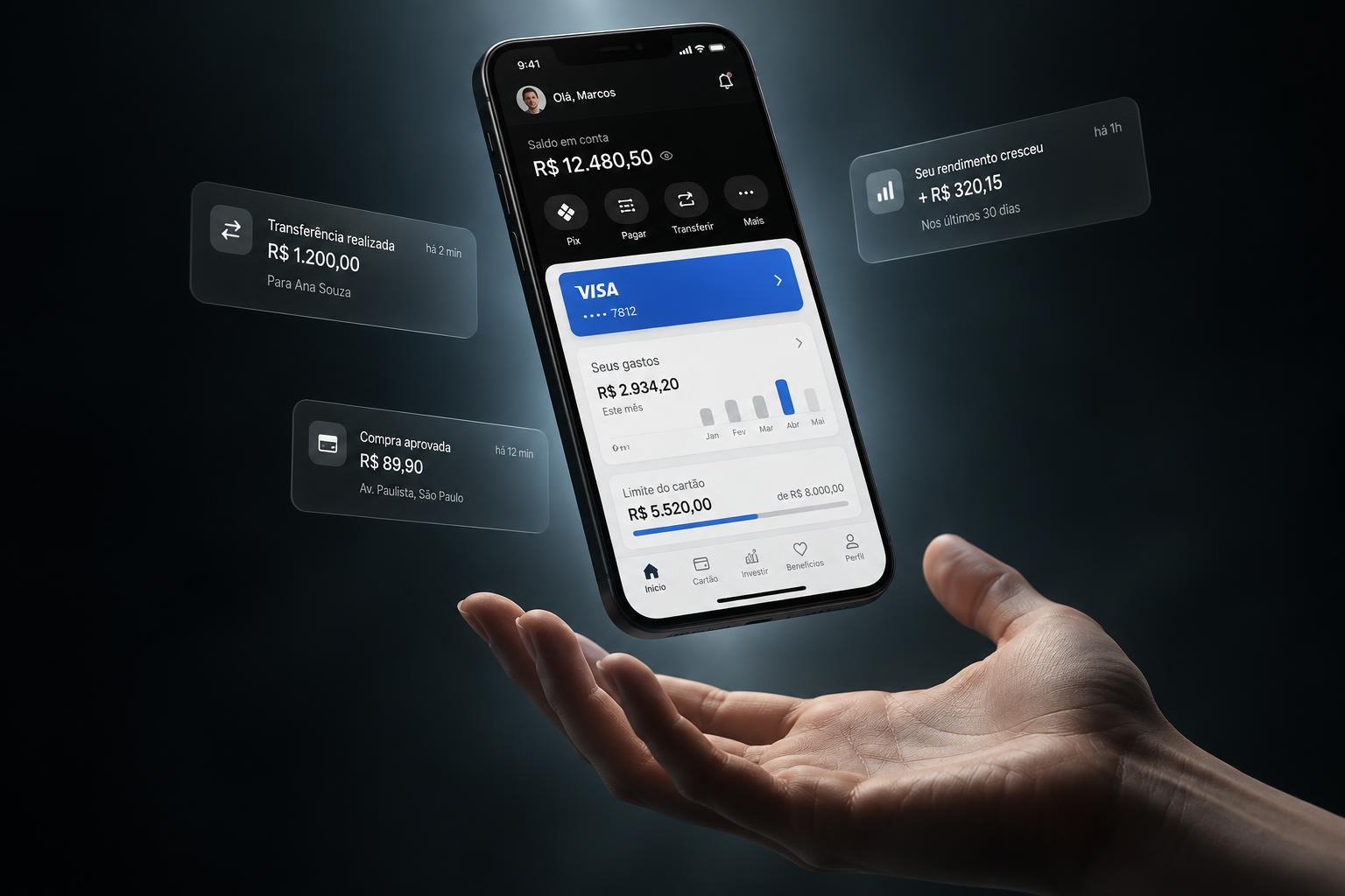 Banking experience — apresentação de aplicativo mobile